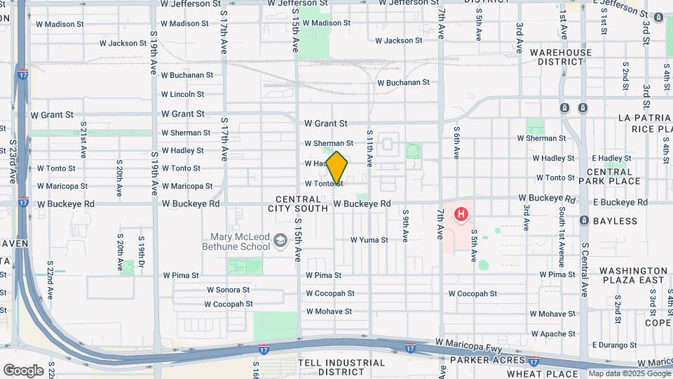1145 W Tonto St Map and Location Details