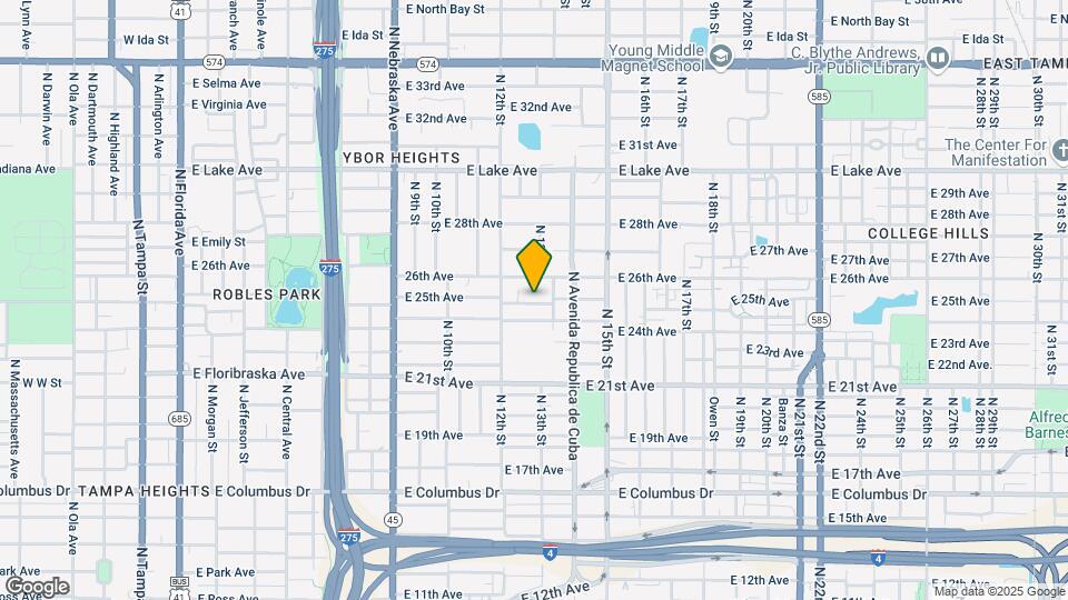 1216 E 25th Ave Map and Location Details