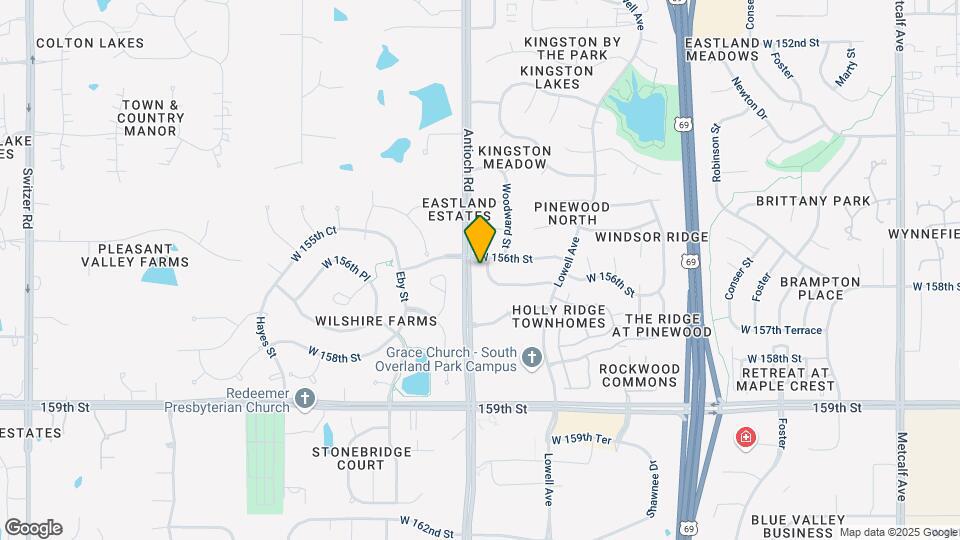 8603 W 156th Terrace Map and Location Details