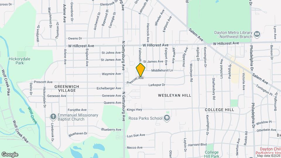 4076 Prescott Ave Mapa y Detalles de la Ubicación