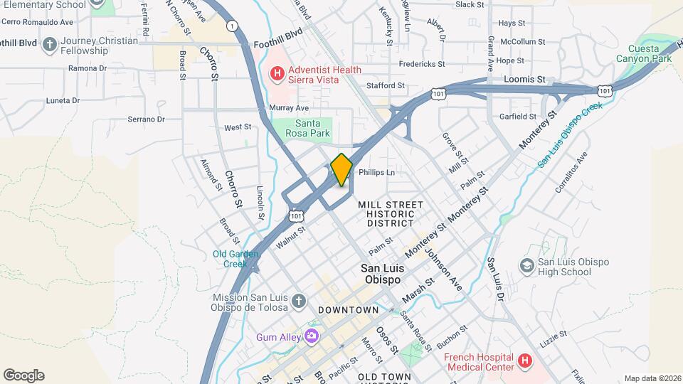 1144 Walnut St Map and Location Details