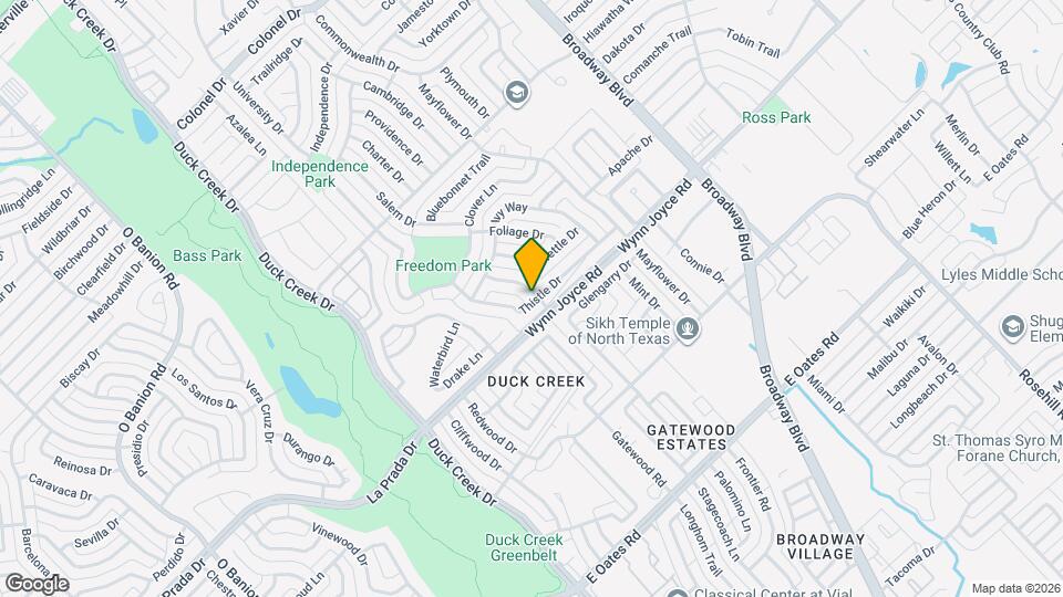 4333 Thicket Dr Map and Location Details