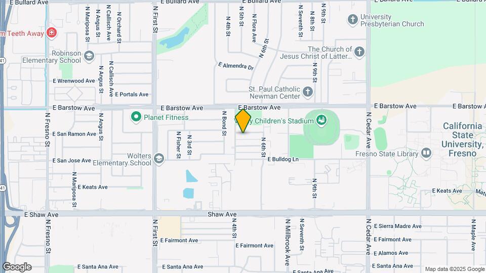 1329 E San Ramon Ave Map and Location Details