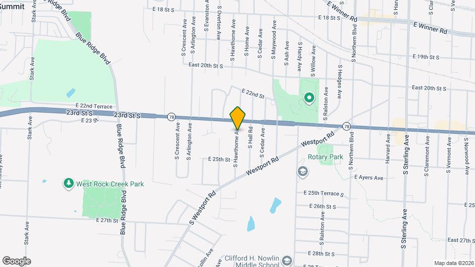 2315 S Hawthorne Ave Map and Location Details