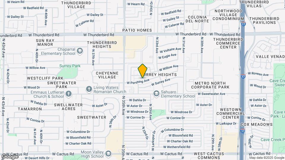 3354 W Pershing Ave Map and Location Details