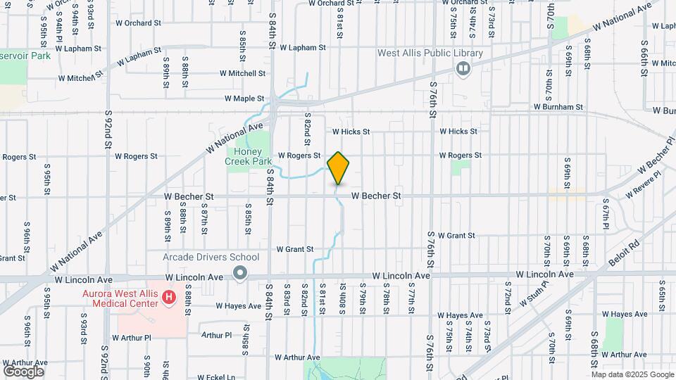 8008 W Becher St Map and Location Details