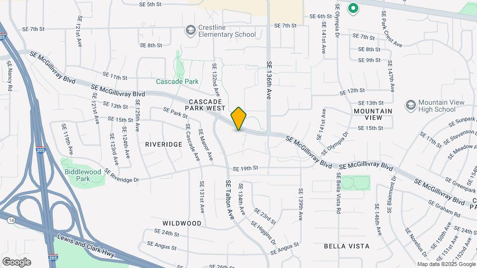 13307 SE McGillivray Blvd Map and Location Details