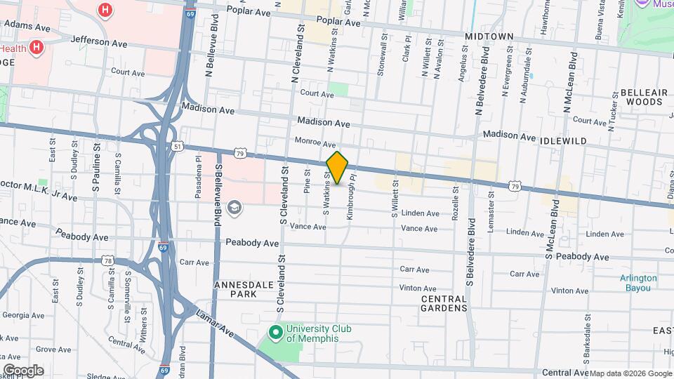 1439 Eastmoreland Ave Map and Location Details