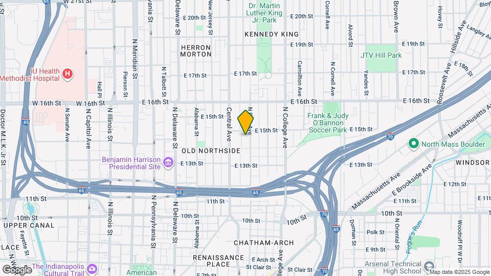 1428 N Park Ave Map and Location Details