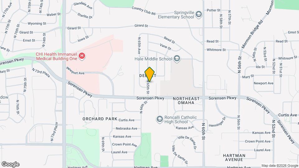 6607 N 65th St Map and Location Details