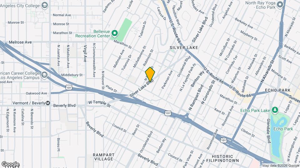 626 1/2 Silver Lake Blvd Map and Location Details