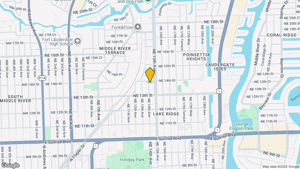 1336 NE 14th Ave Map and Location Details