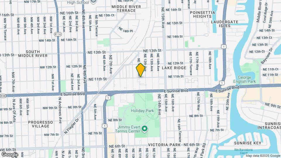 1044 NE 11th Ave Map and Location Details