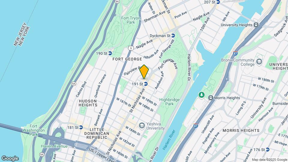 601 W 191st St Map and Location Details