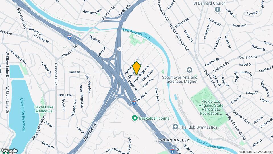 2835 N Coolidge Ave Map and Location Details