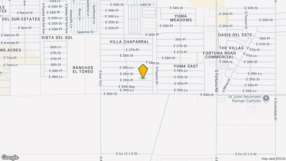 10392 E 39th Pl Map and Location Details