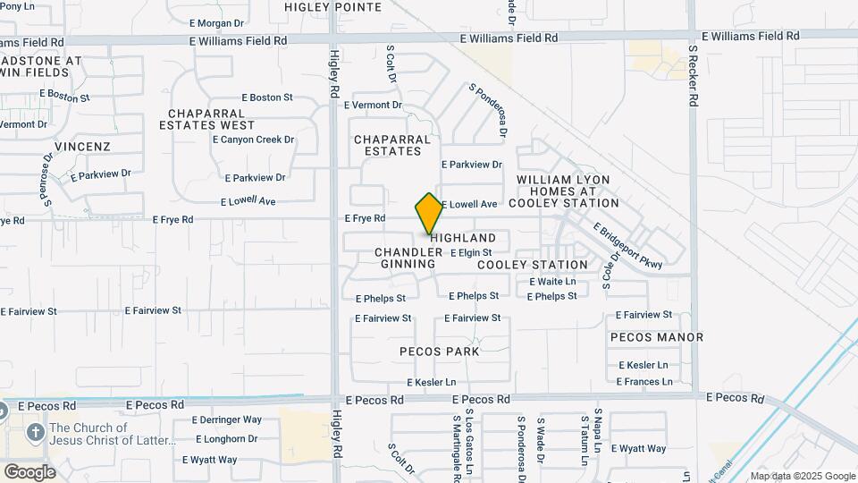 2850 S Chaparral Blvd Map and Location Details