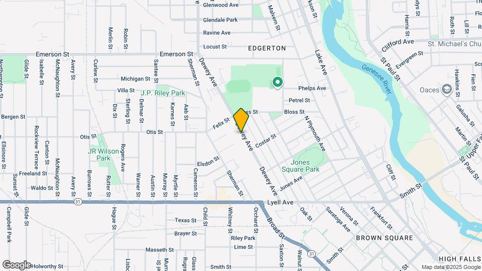 227 Dewey Ave Map and Location Details