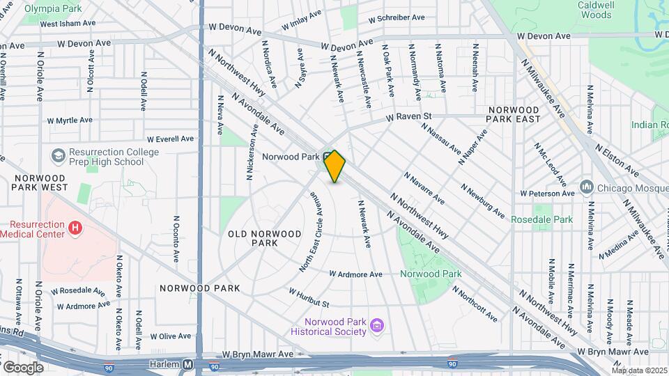 6018 N Avondale Ave Map and Location Details