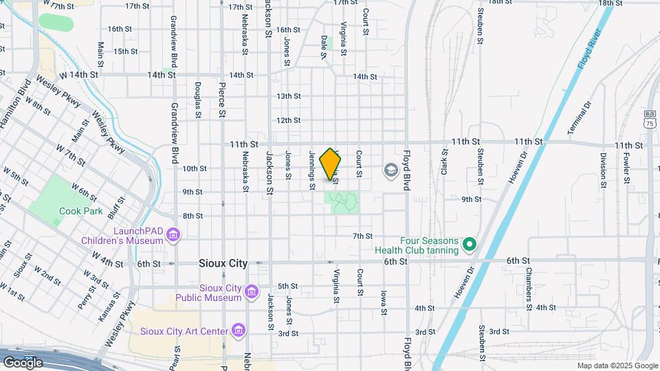 901 Virginia St Map and Location Details