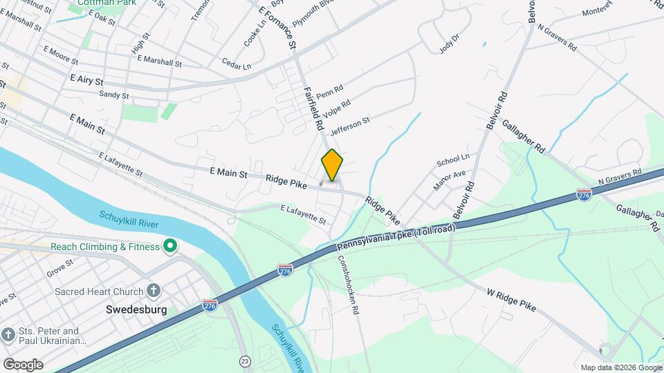 1315 E Ridge Pike Map and Location Details