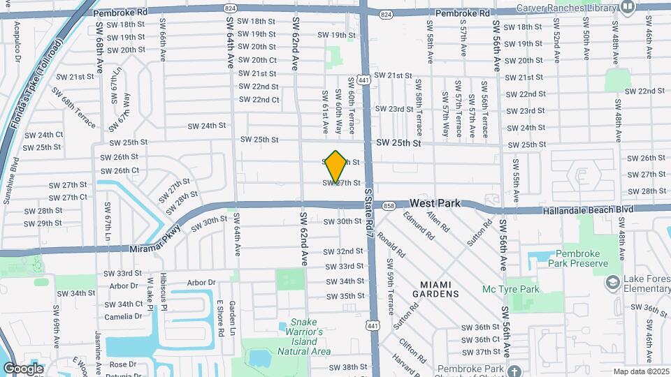 6050 SW 27th St Map and Location Details