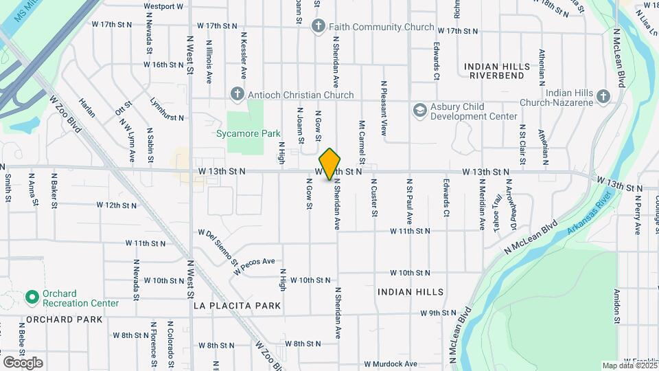 1321 N Sheridan St Map and Location Details