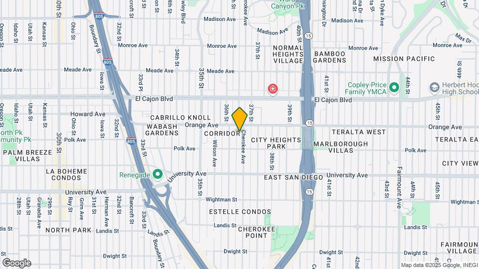 4156 Cherokee Ave Mapa y Detalles de la Ubicación