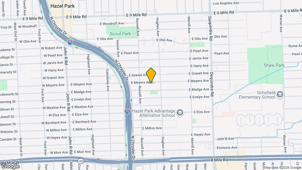 1228 E Meyers Ave Map and Location Details