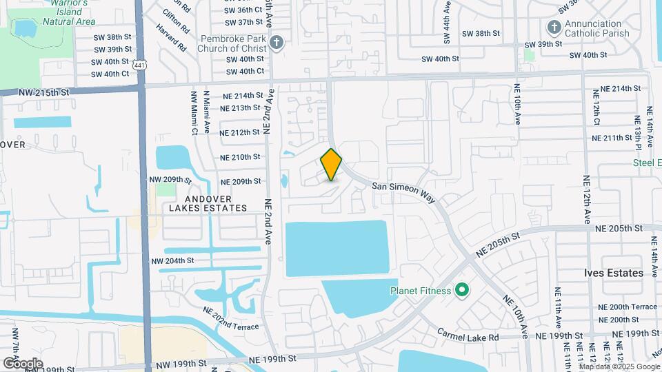 391 NE 208th Terrace Map and Location Details