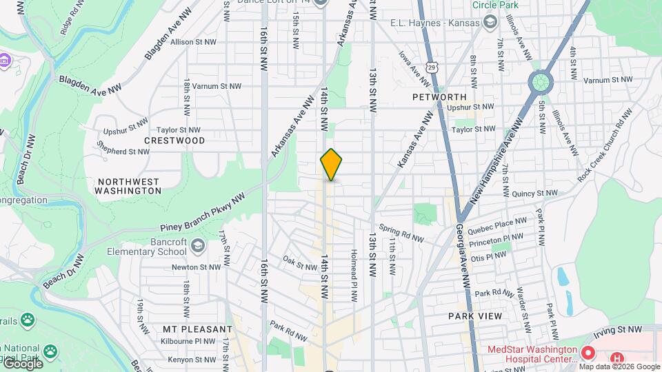 3821 14th St NW Map and Location Details