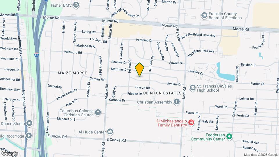 1300 Evaline Dr Mapa y Detalles de la Ubicación