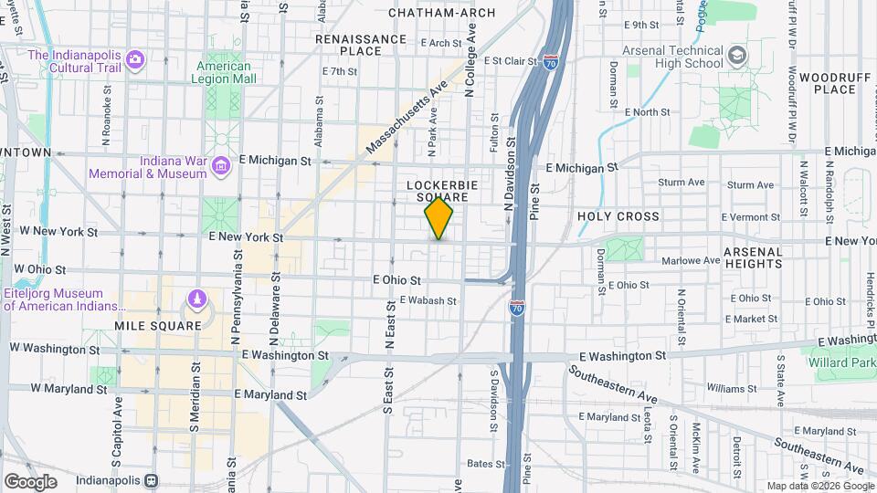 613 E New York St Map and Location Details