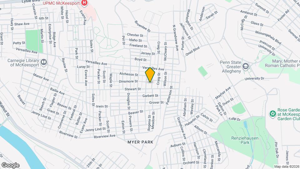 1410 Meadow St Map and Location Details