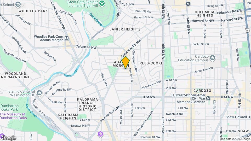 1816 Belmont Rd NW Map and Location Details