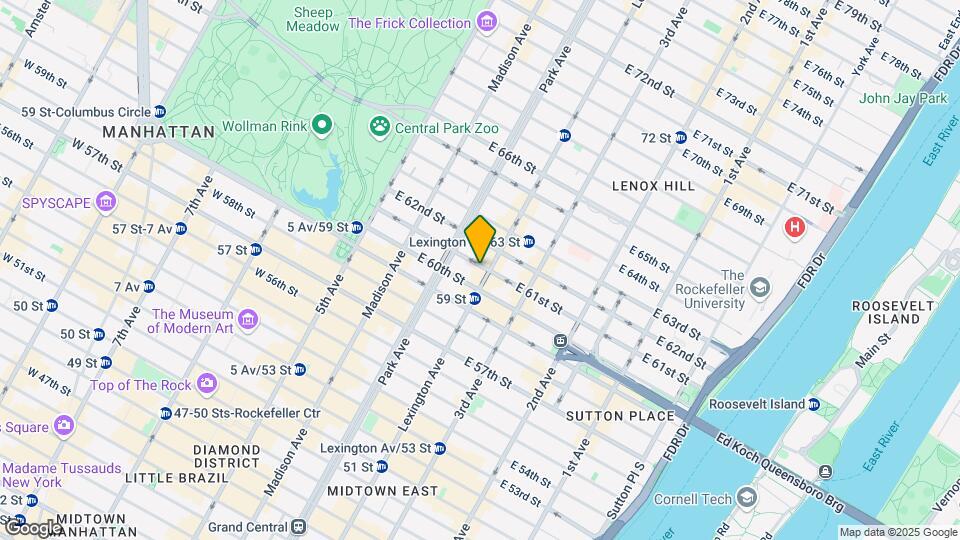 134 E 61st St Map and Location Details
