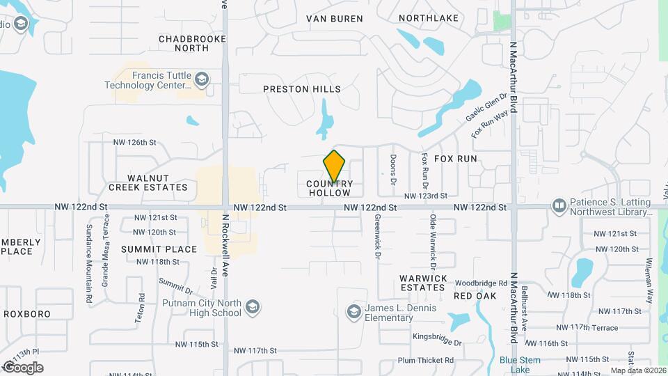 6624 NW 124th St Map and Location Details