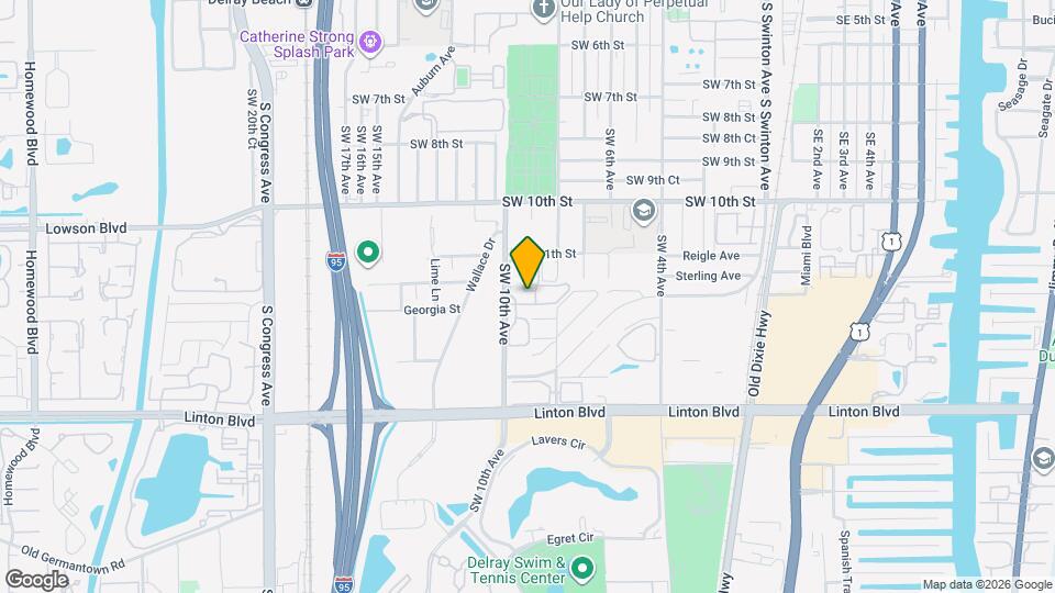 Groves of Delray 62+ Apartments Map and Location Details