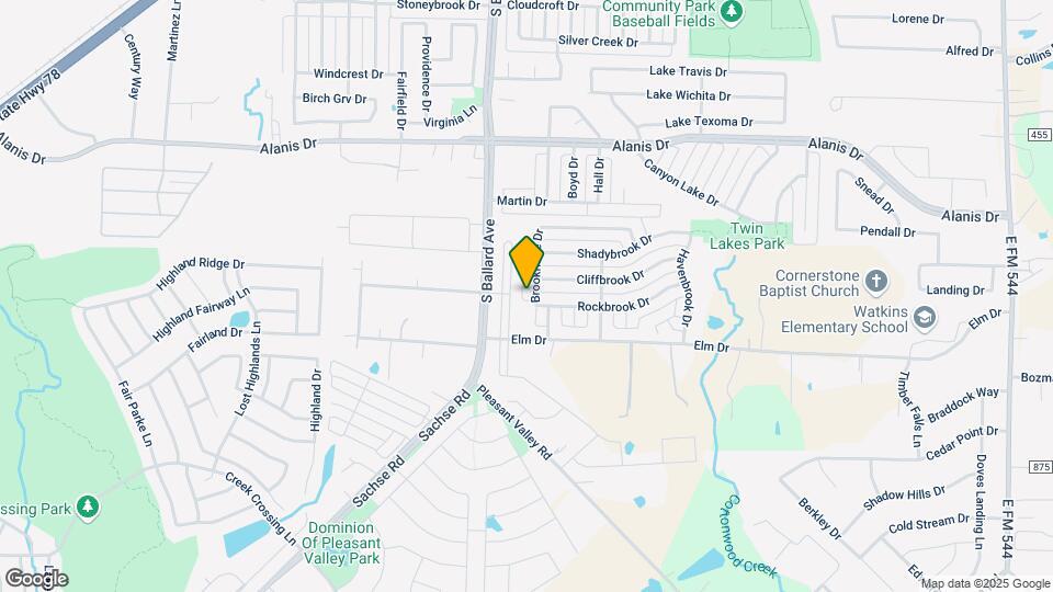 1820 Brookridge Dr Map and Location Details