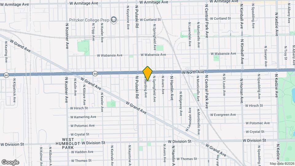 1523 N Harding Ave Map and Location Details