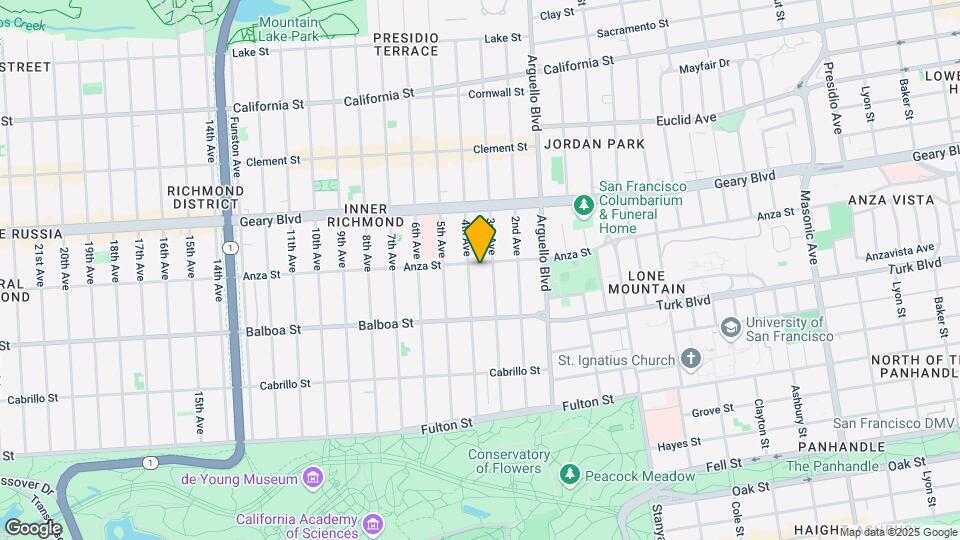 1229 Anza St Mapa y Detalles de la Ubicación