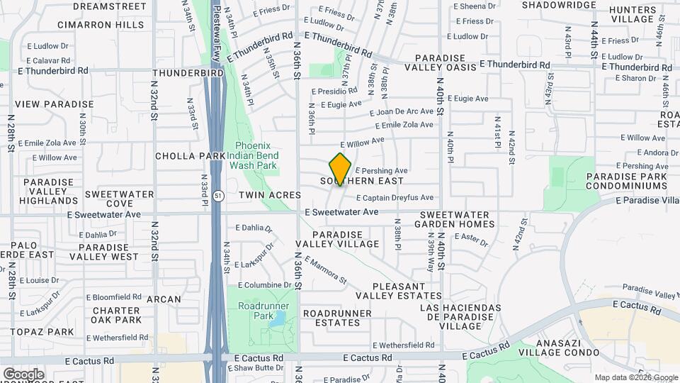 13032 N 37th Way Map and Location Details