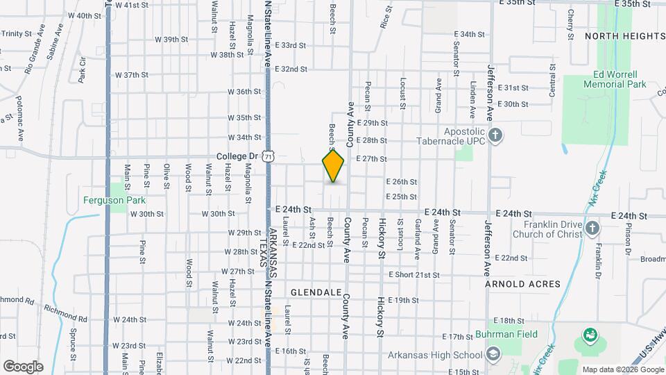 406 E 25th St Map and Location Details