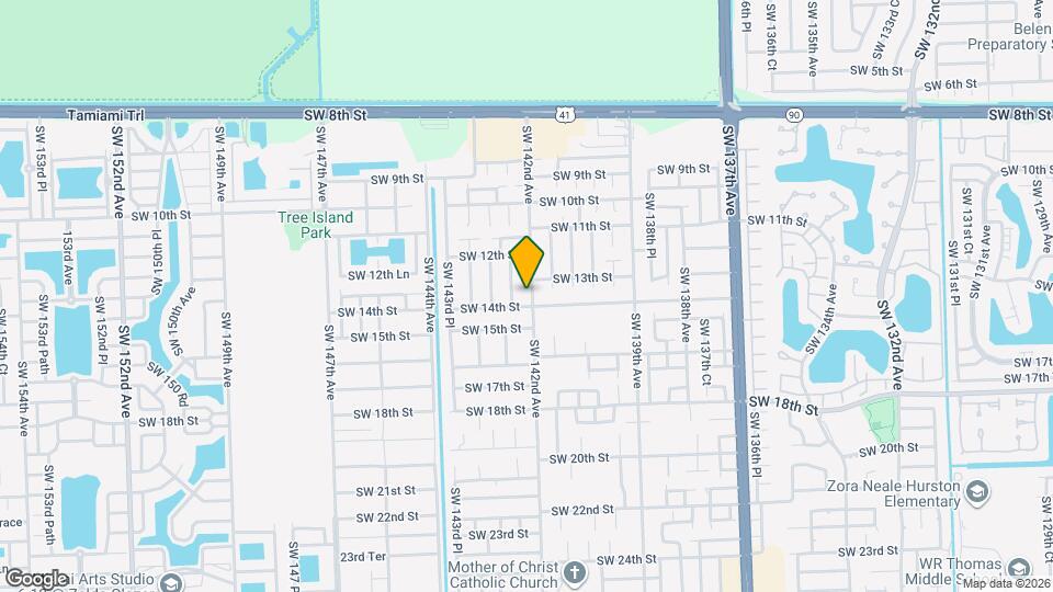 1360 SW 142nd Ave Map and Location Details