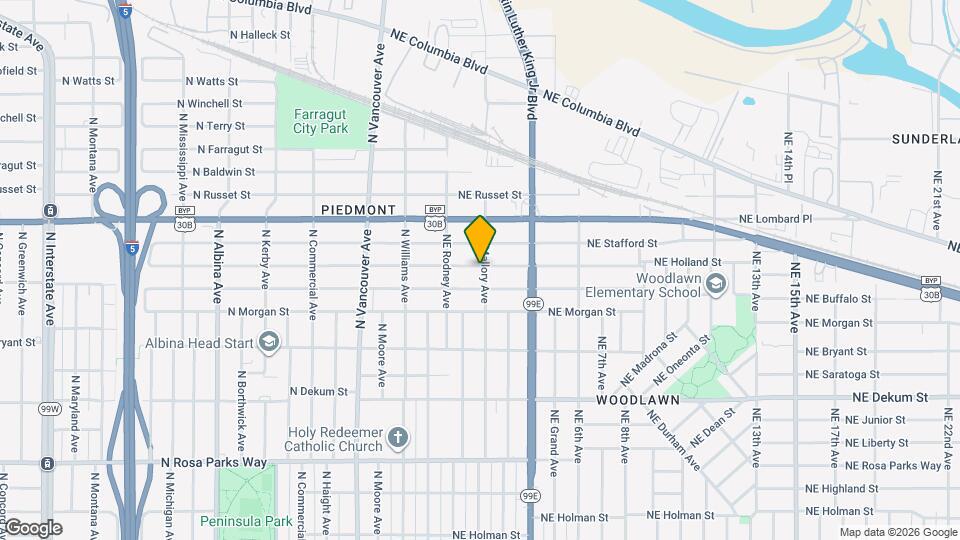 7235 NE Mallory Ave Mapa y Detalles de la Ubicación