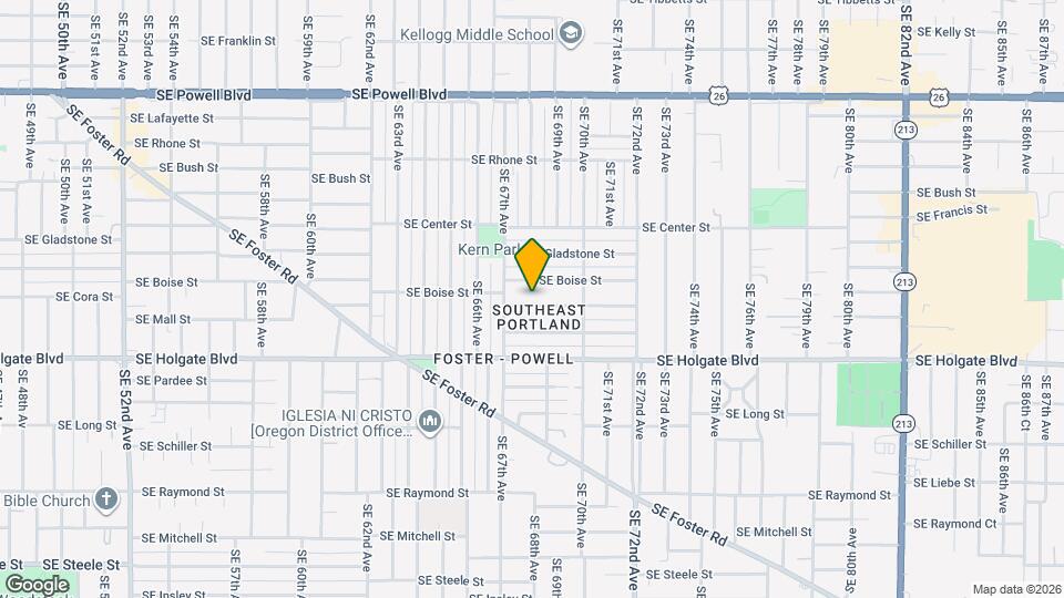 6807 SE Cora St Mapa y Detalles de la Ubicación