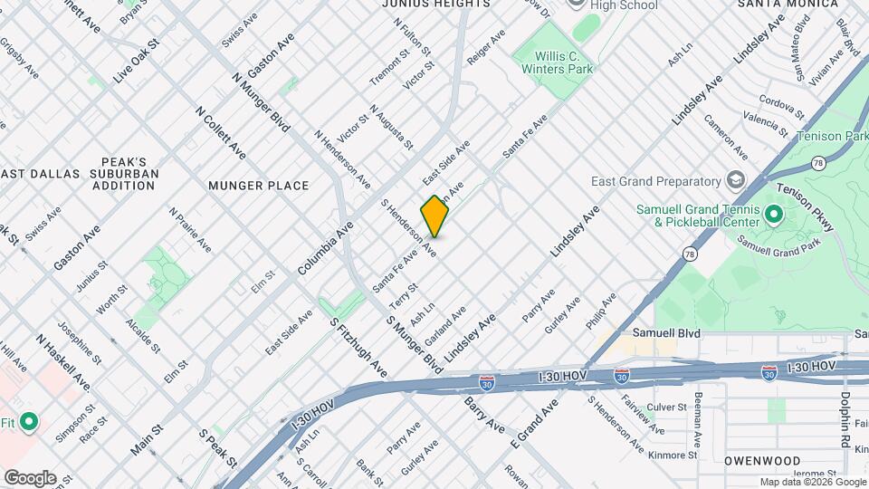402 S Henderson Ave Map and Location Details