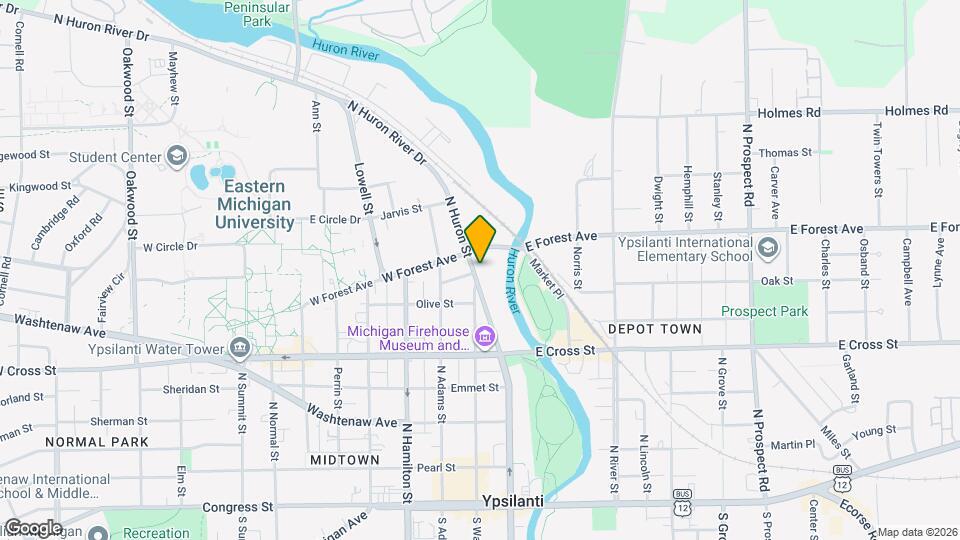 526 N Huron St Map and Location Details