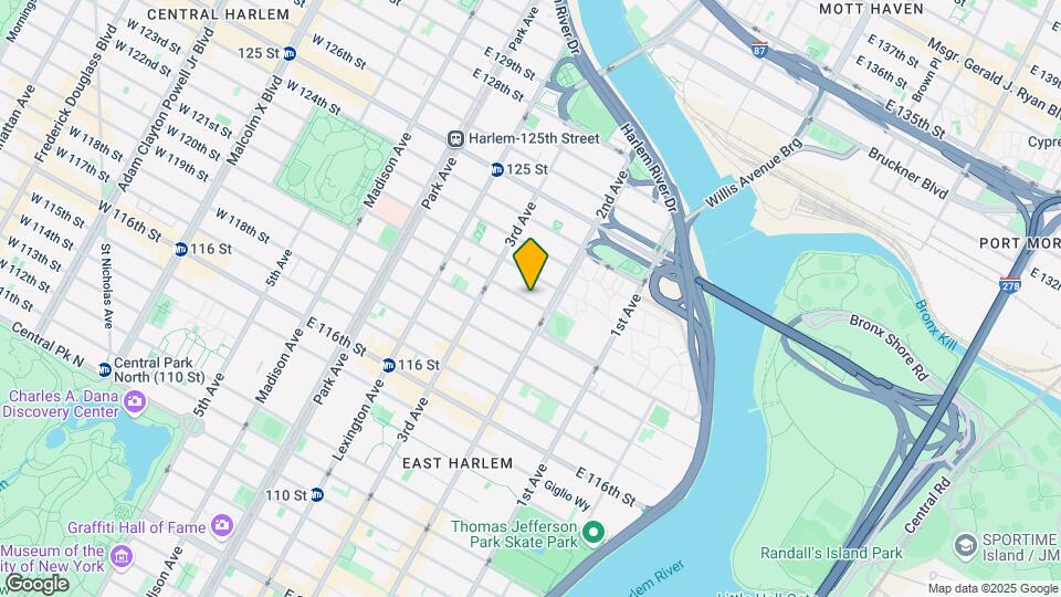 210 E 121st St Map and Location Details