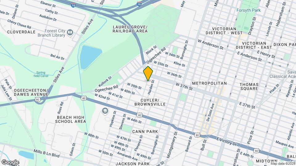 2120-2122 Bulloch St Mapa y Detalles de la Ubicación